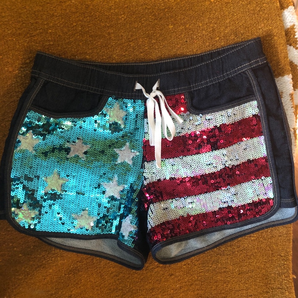 Juicy Couture American Flag shorts